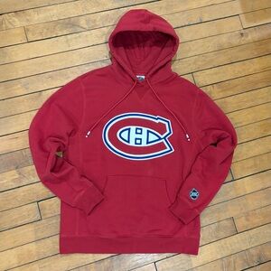 Montreal Canadiens NHL Official Merchandise Red Hooded Sweatshirt with Logo EUC!